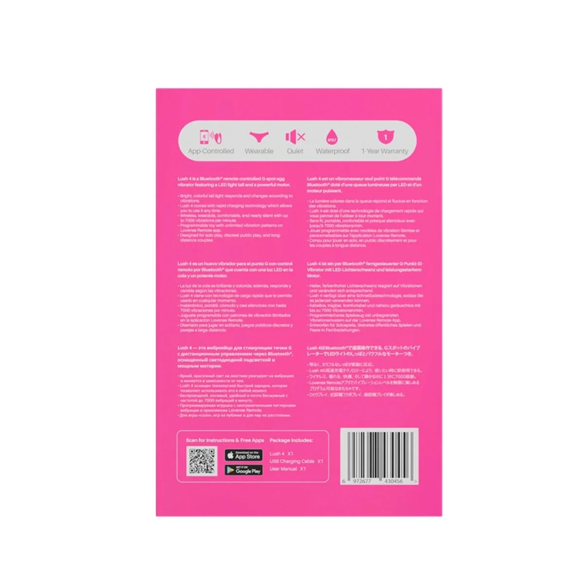 LOVENSE - Lush 4 Bluetooth® App-Controlled G-Spot Egg Vibrator - Image 7