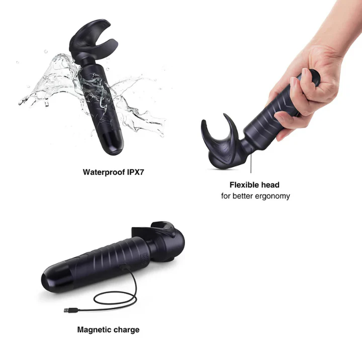 MAN WAND Evo 2-in-1 Wand & Frenulum Stimulator - Crescendo Black Plum - Image 3