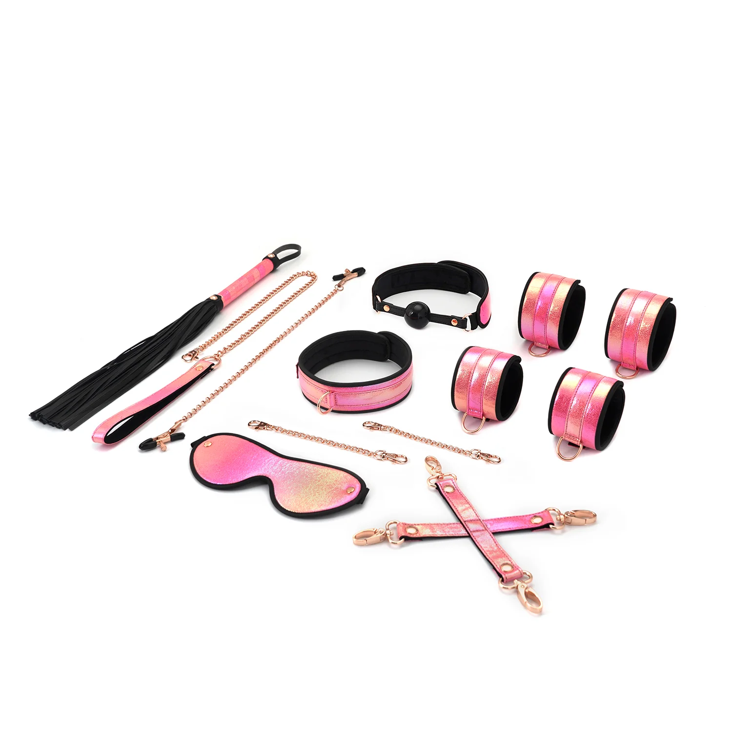 Vivid Sakura 8pcs Set - Pink Glossy Soft Bondage Set