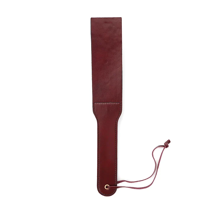 Wine Red - Leather Split Tawse Paddle - Image 3