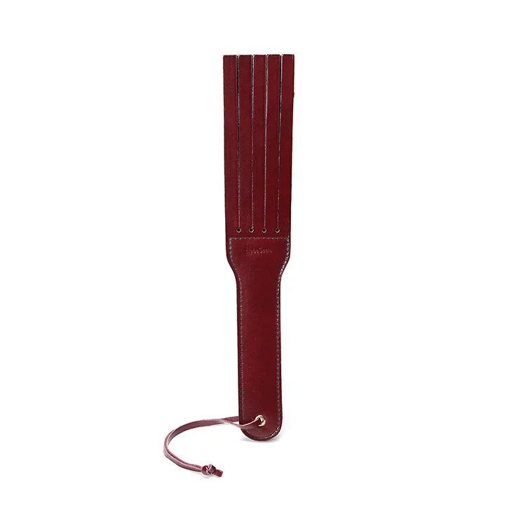Wine Red - Leather Split Tawse Paddle - Image 6