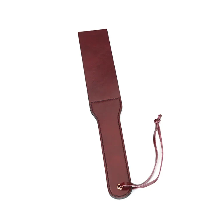 Wine Red - Leather Split Tawse Paddle - Image 7